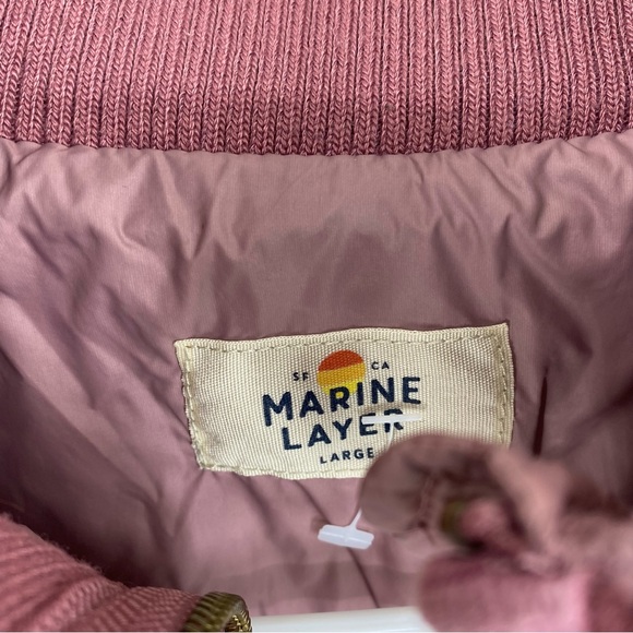 Marine Layer Meredith Puffer Coat in Mauve Large - Picture 5 of 10